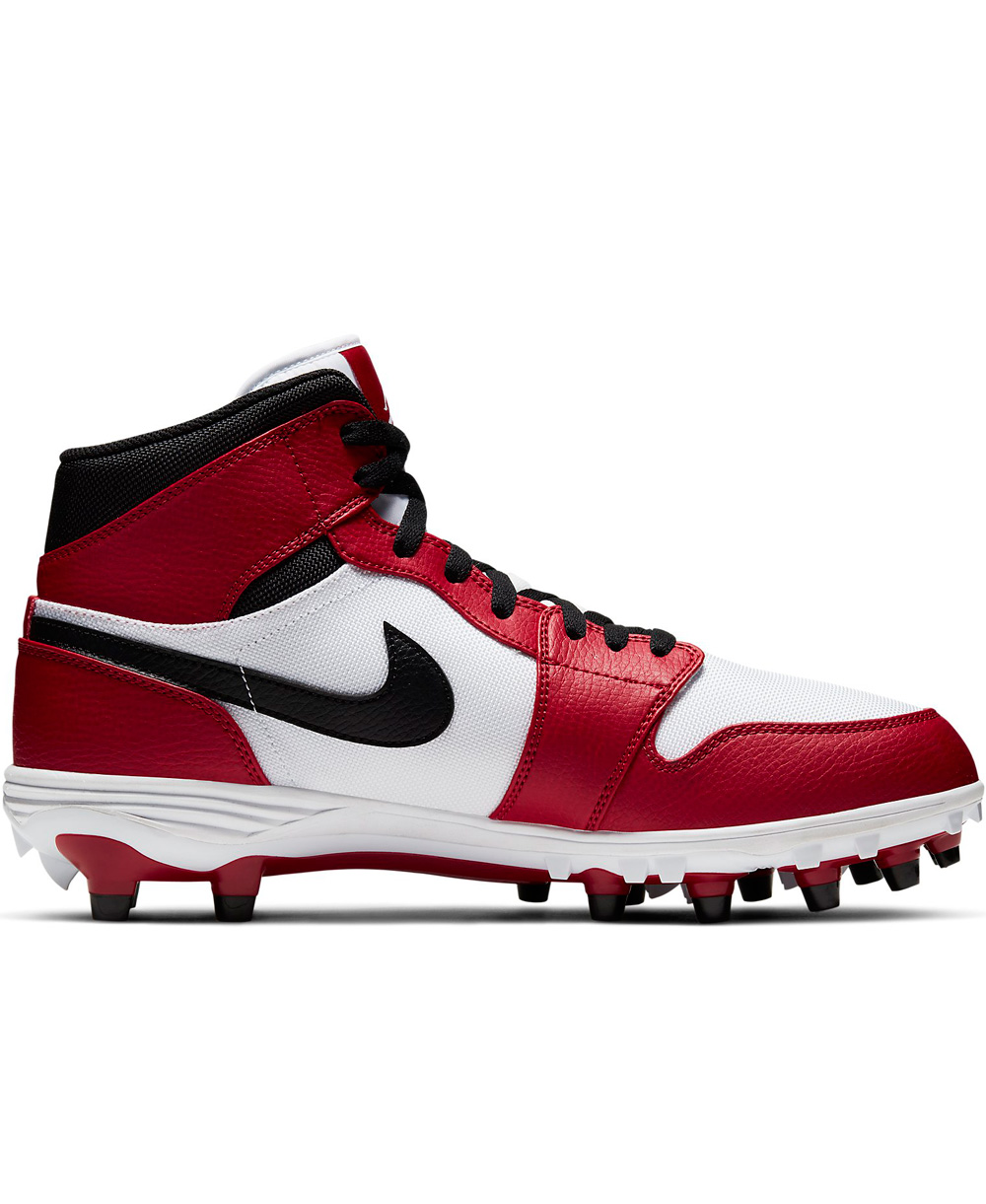 jordan 1 cleats black and white