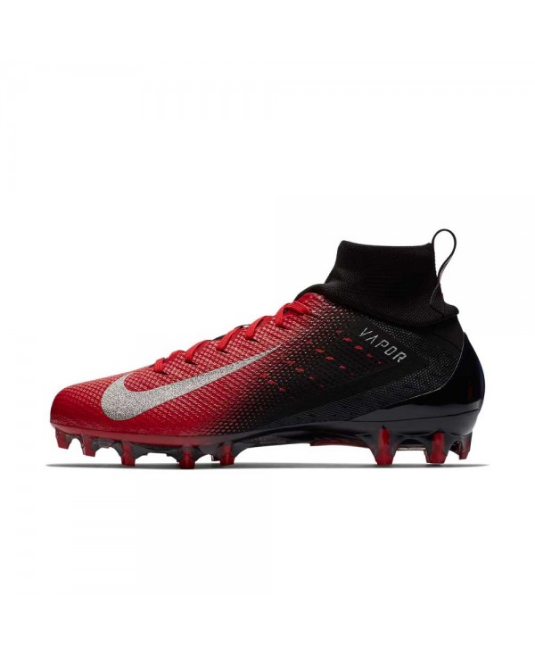 red and black football cleats