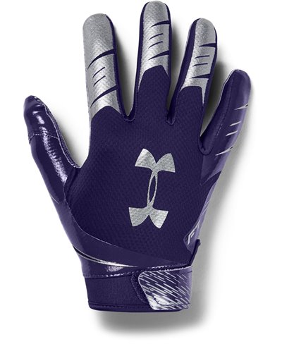 purple nike football gloves