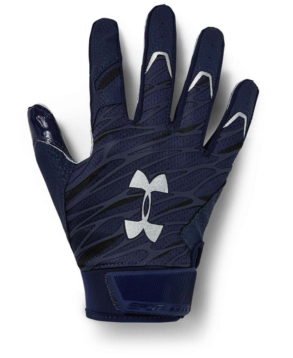 UA Spotlight Herren American Football Handschuhe Midnight Navy