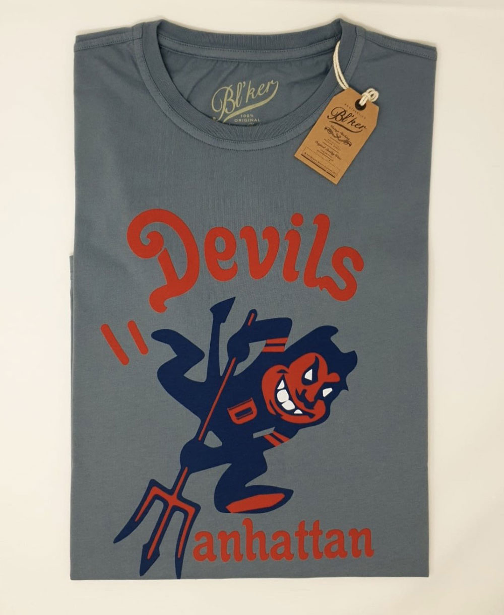 Devils Manhattan T-Shirt à Manches Courtes Homme Petroleum