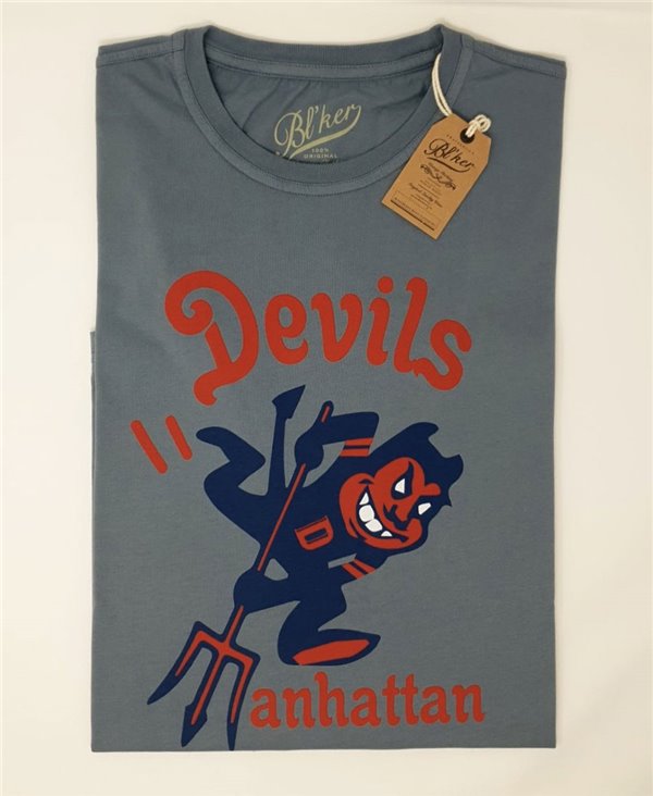 Devils Manhattan T-Shirt à Manches Courtes Homme Petroleum