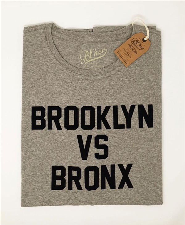 Men's Short Sleeve T-Shirt Brkln Vs Bronx Heather Grey