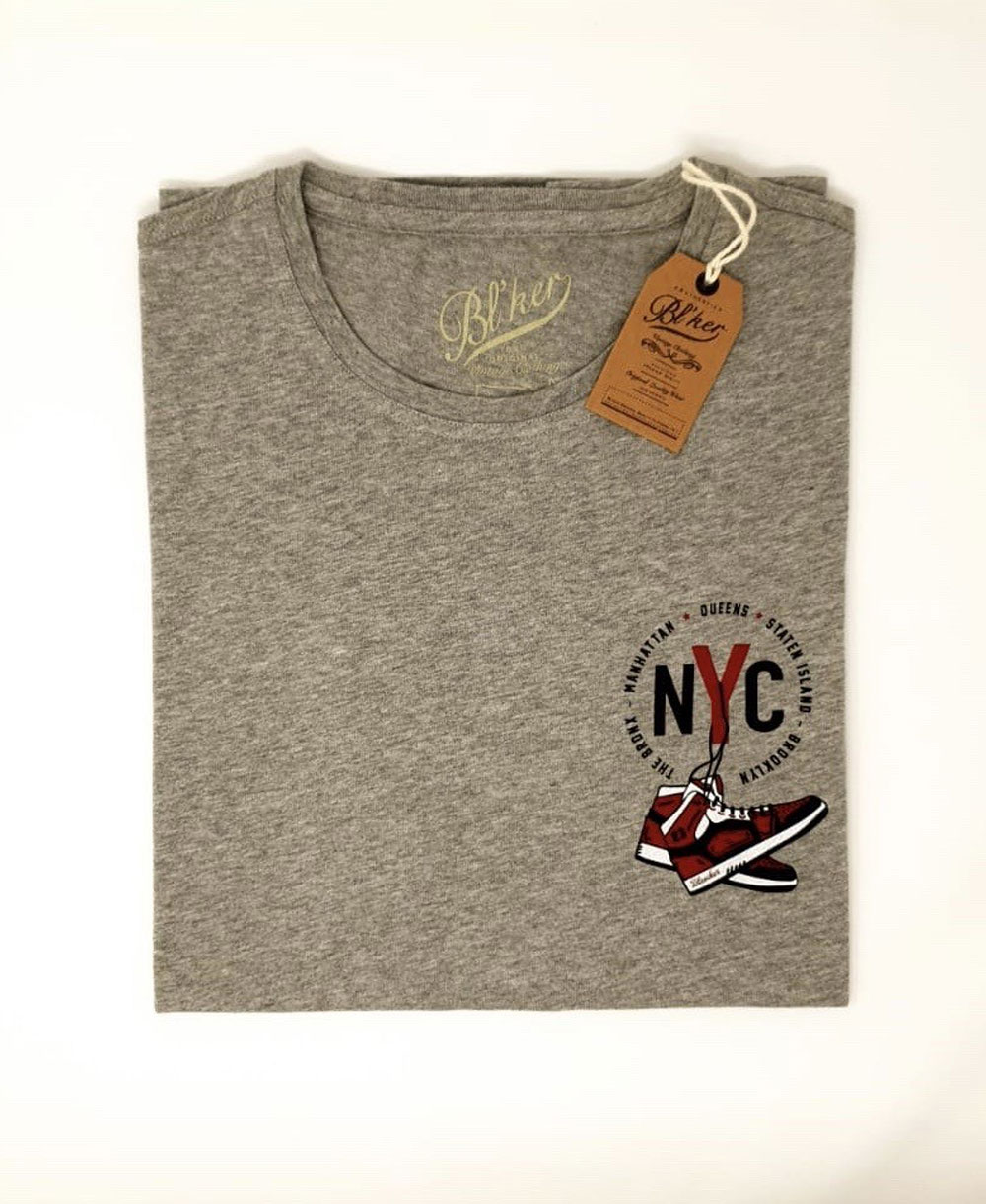 NY Jump T-Shirt à Manches Courtes Homme Heather Grey