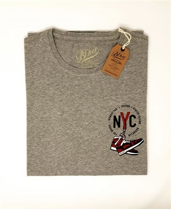 NY Jump T-Shirt à Manches Courtes Homme Heather Grey