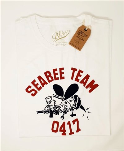 Seabees Team Camiseta Manga Corta para Hombre White
