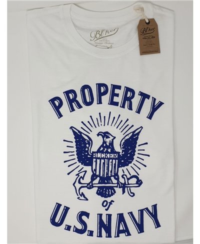 Herren Kurzarm T-Shirt Property USN White
