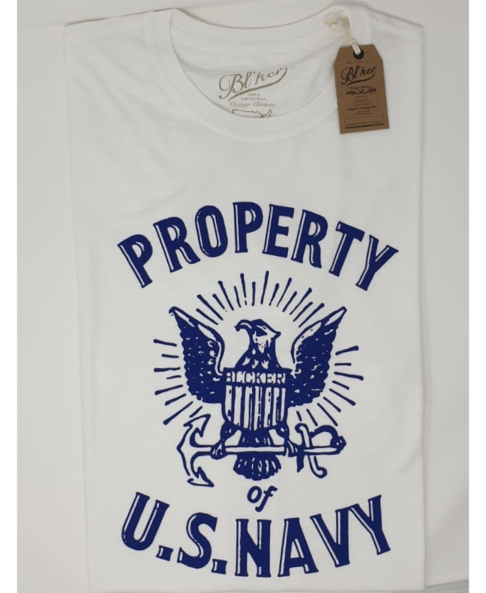 Property USN T-Shirt à Manches Courtes Homme White