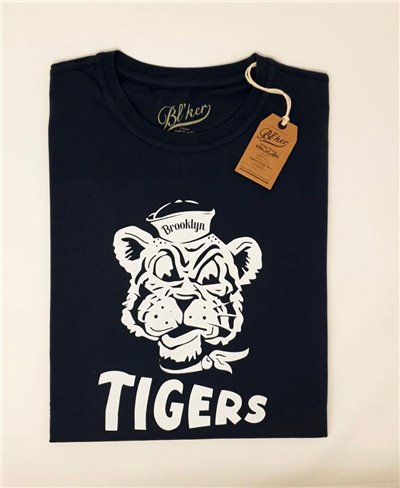 Brooklyn Tiger T-Shirt à Manches Courtes Homme Navy