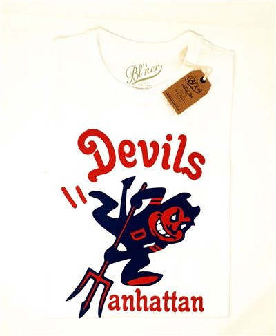 Devils Manhattan Camiseta Manga Corta para Hombre White