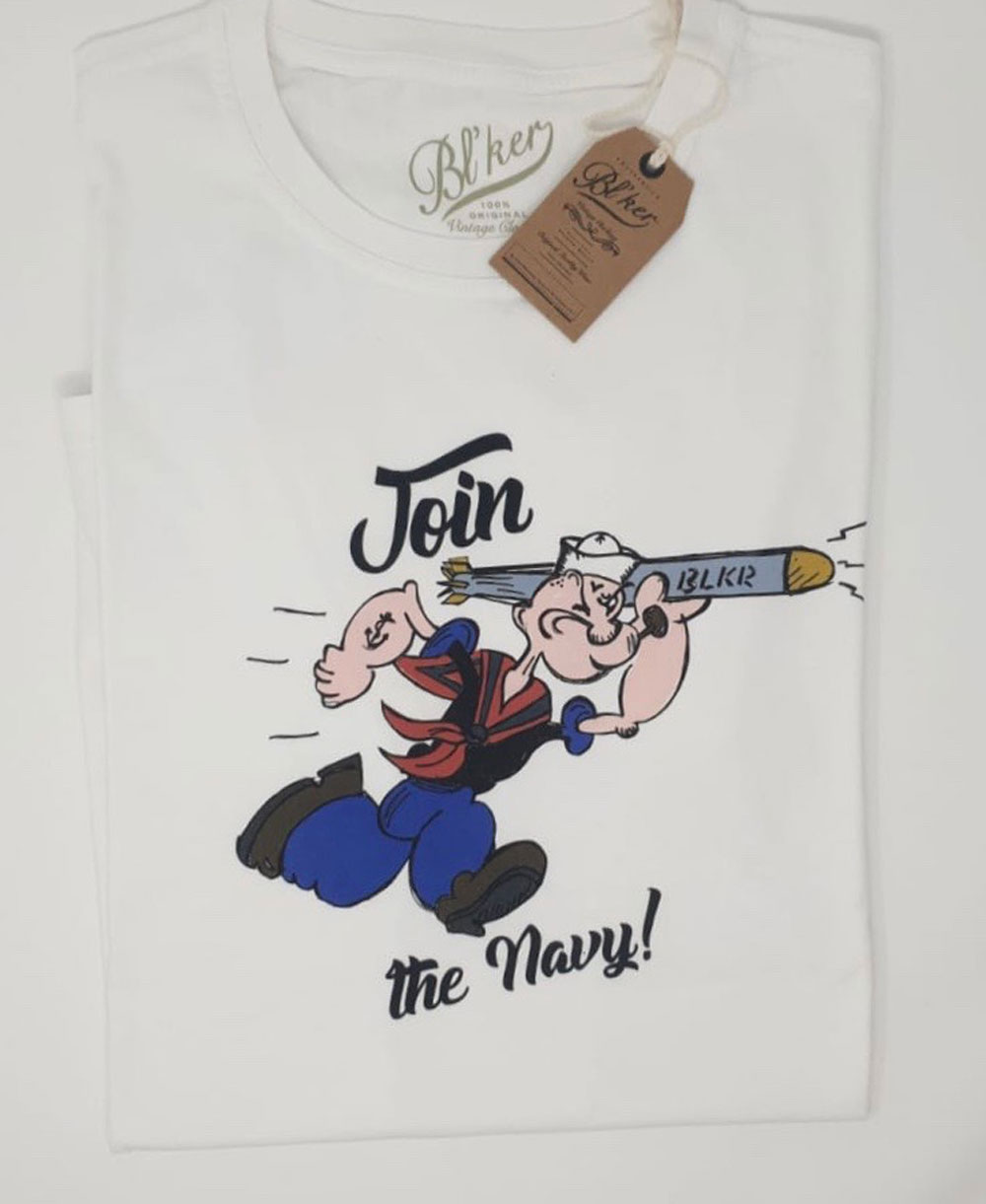 Popeye T-Shirt à Manches Courtes Homme White