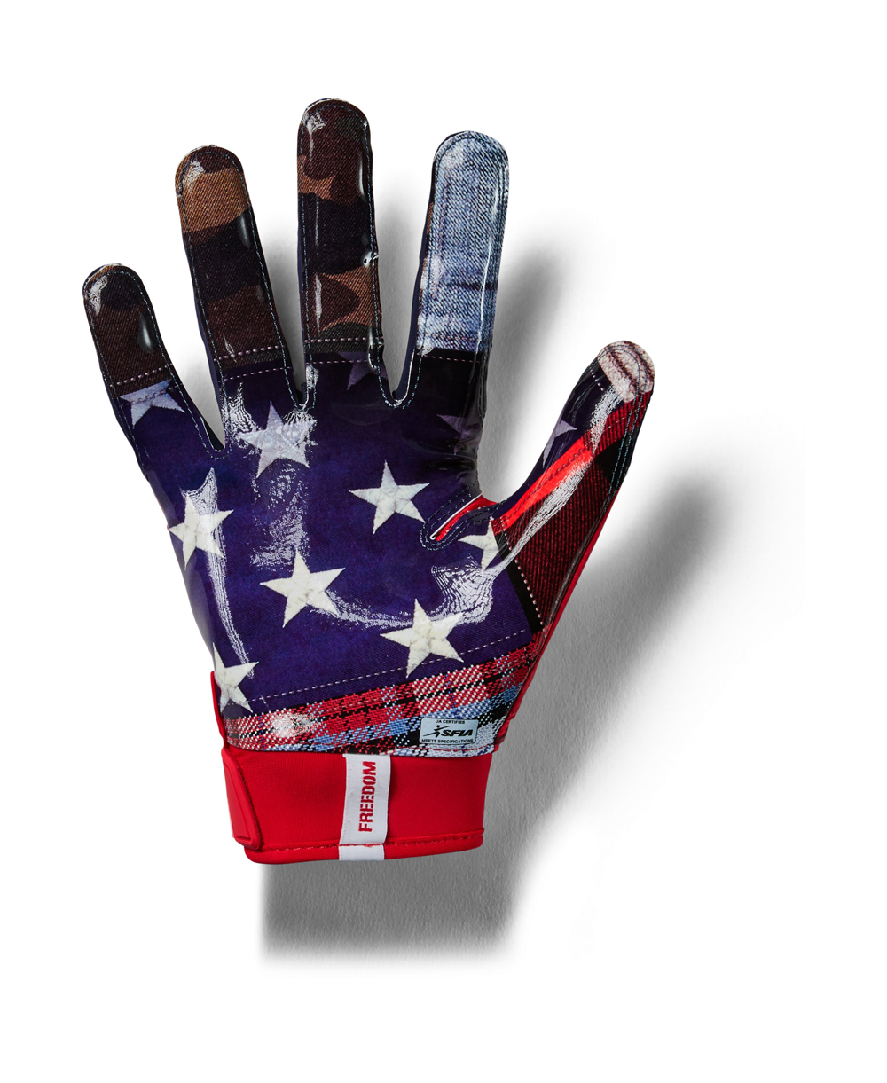 UA Spotlight LE Herren American Football Handschuhe Red
