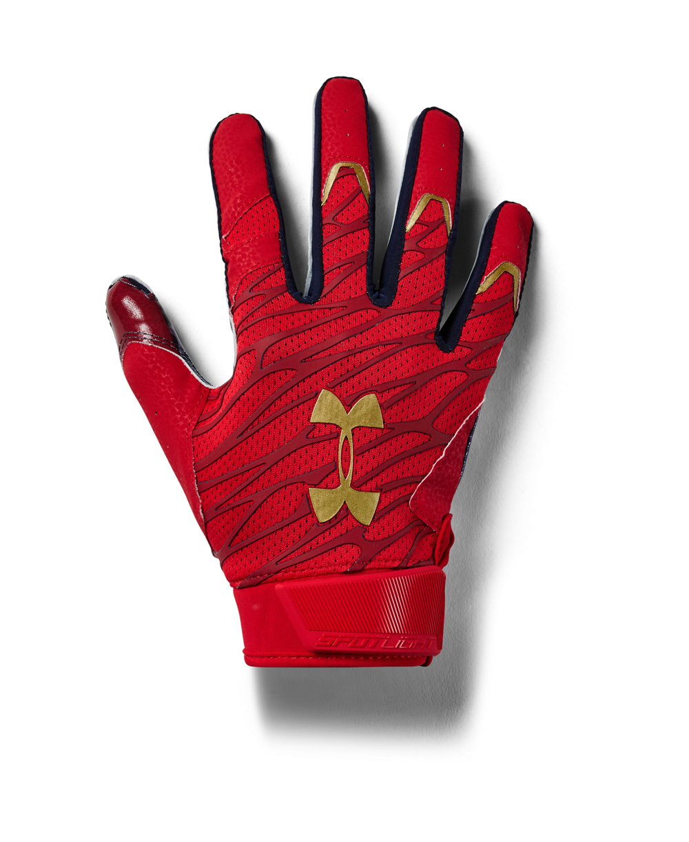 Under Armour UA Spotlight LE Men's Football Gloves Red