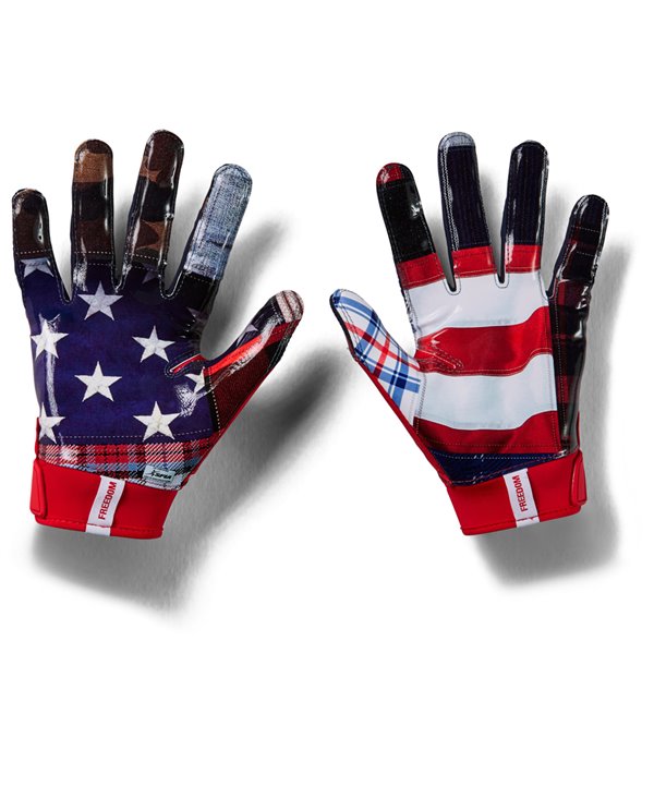 UA Spotlight LE Herren American Football Handschuhe Red