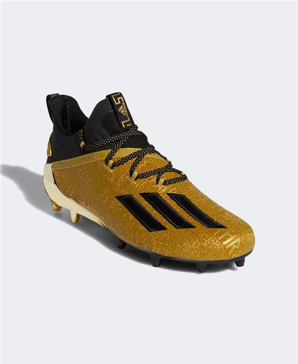 Adidas Men's Adizero New Reign American Football Cleats Gold Metallic