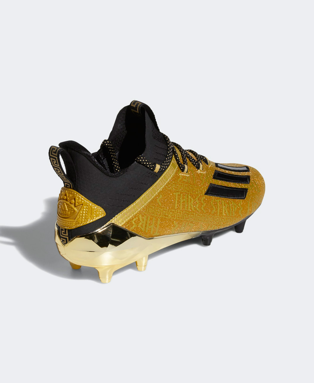 high top football cleats gold