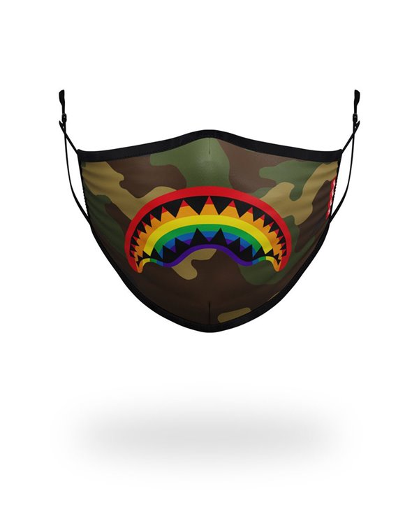 Washable Fabric Face Mask Rainbow Shark
