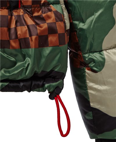 Men's Jacket Checkered Camo Puffer