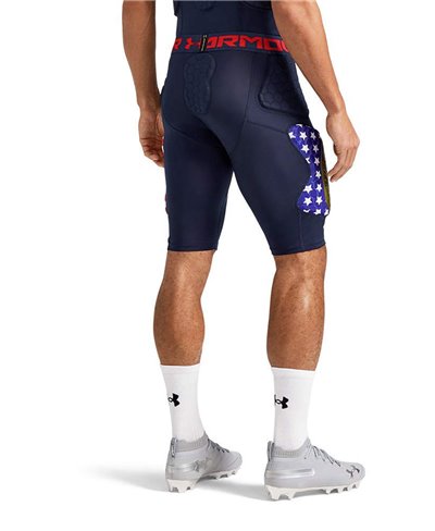 Gameday Armour Pro 5-Pad Men's Football Shorts Navy Americana