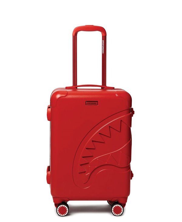 Sharkitecture Carry-On Suitcase 4 Wheels Red TSA Lock 