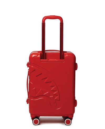 Sharkitecture Carry-On Suitcase 4 Wheels Red TSA Lock 