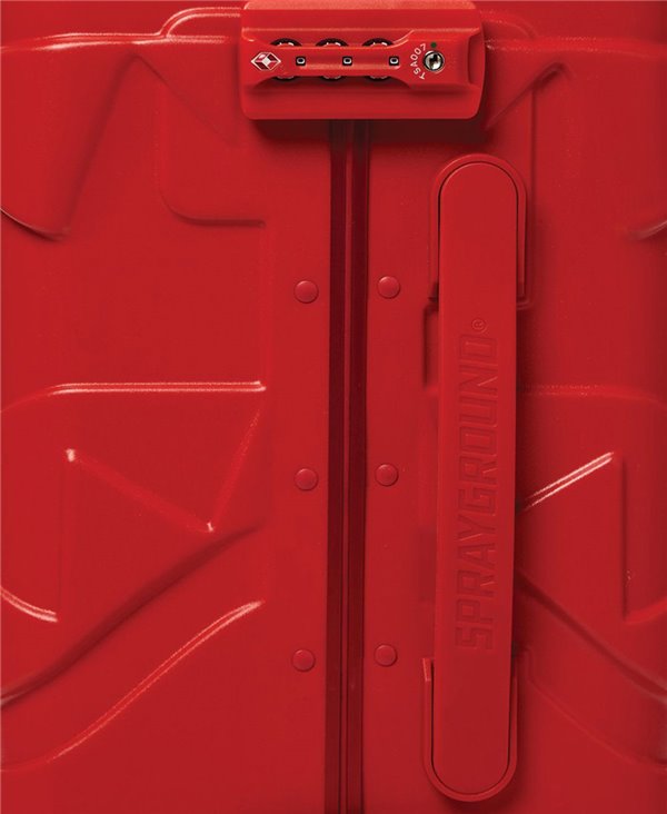 Sharkitecture Carry-On Suitcase 4 Wheels Red TSA Lock 