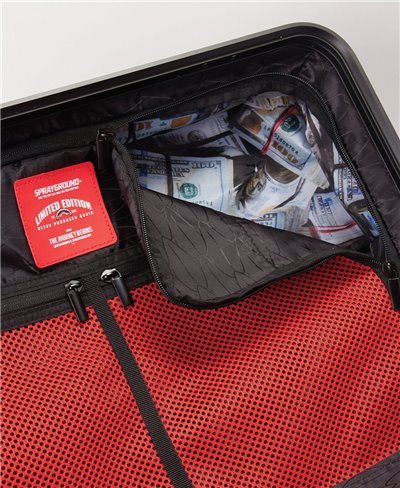 Sharkitecture Carry-On Suitcase 4 Wheels Red TSA Lock 