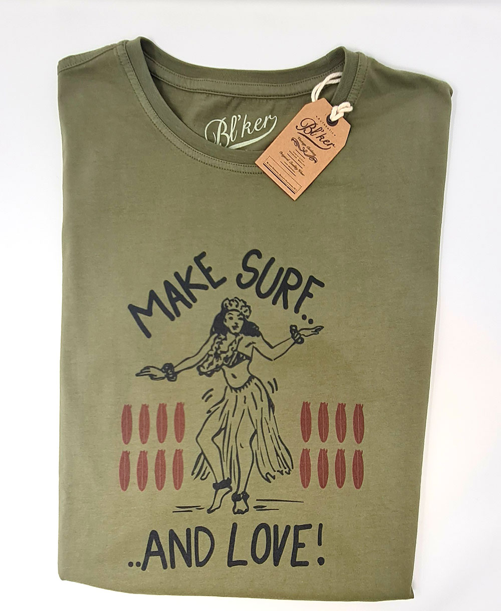 Make Surf T-Shirt à Manches Courtes Homme Military Green