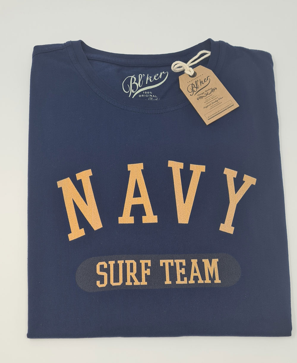 Navy Surf Team T-Shirt Manica Corta Uomo Navy