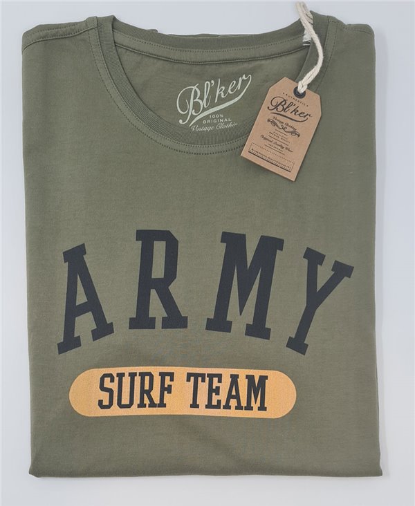Men's Short Sleeve T-Shirt Army Surf Team Military Green