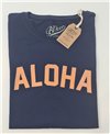 Herren Kurzarm T-Shirt Aloha Navy