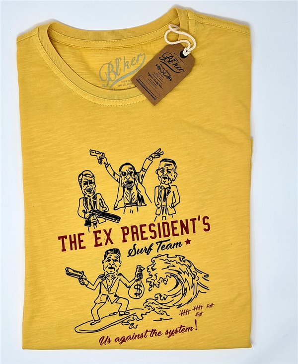 Men's Short Sleeve T-Shirt Ex President Yellow