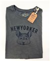 Men's Short Sleeve T-Shirt New Yorker Smurf Faded Black