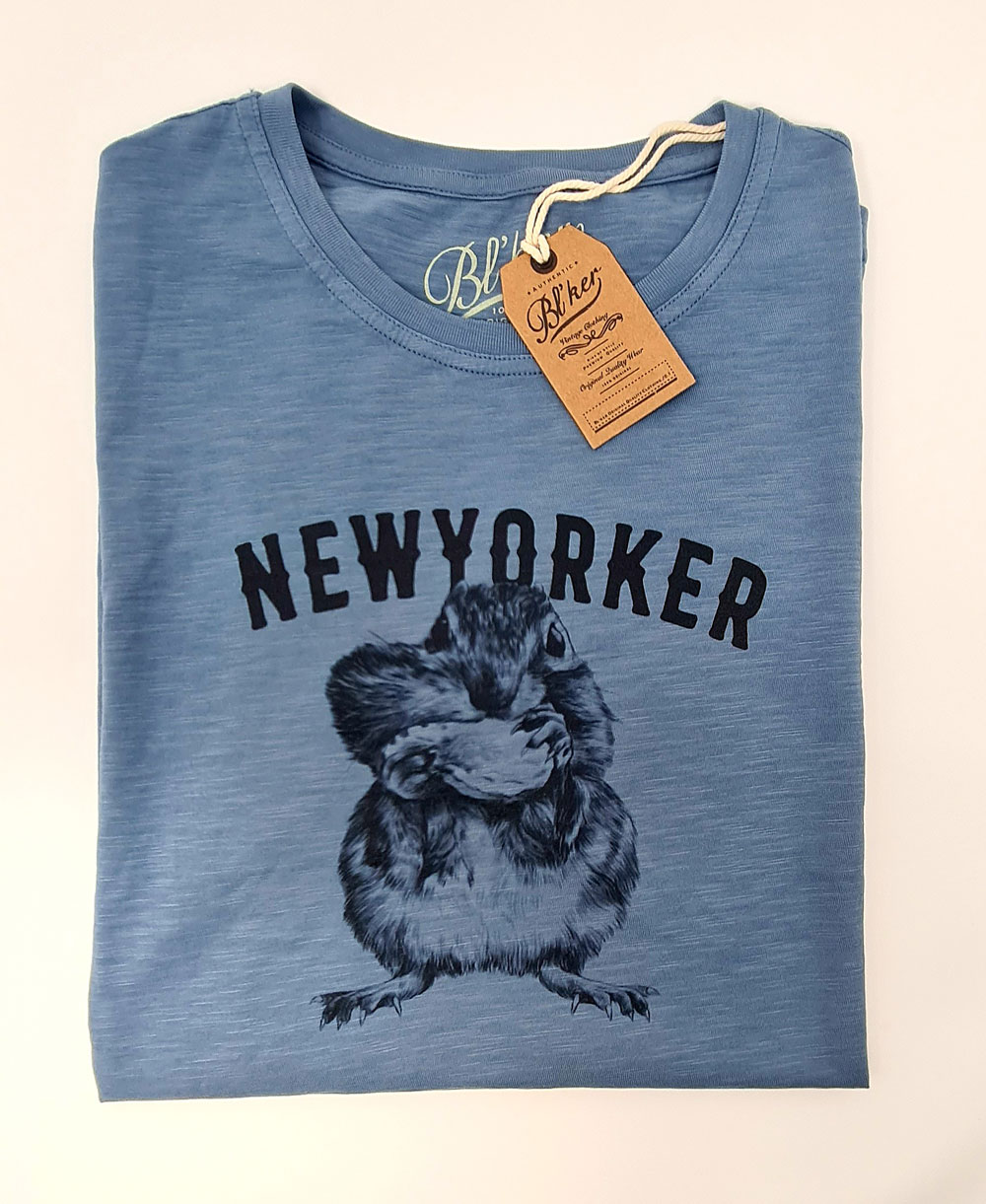 Bl'ker New Yorker Chesnut T-Shirt Manica Corta Uomo Petroleum