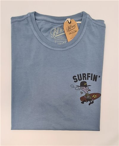 Surfing Cowboy T-Shirt à Manches Courtes Homme Petroleum