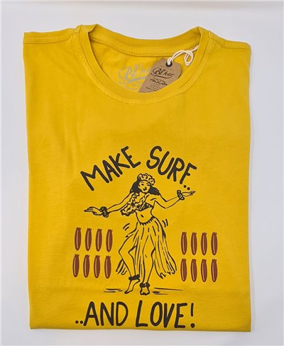 Herren Kurzarm T-Shirt Make Surf Yellow