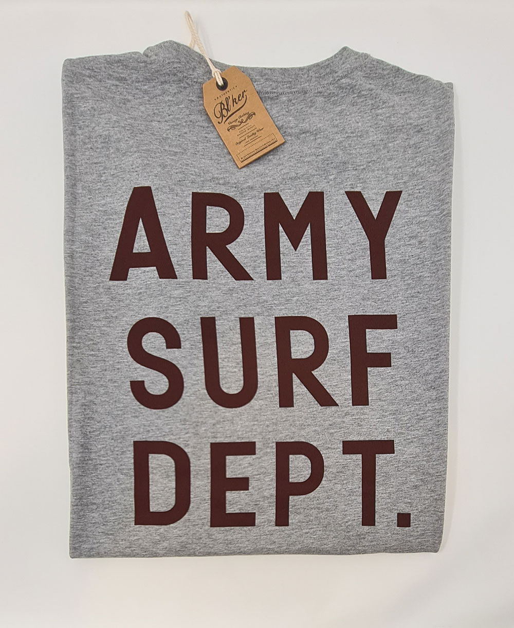 Army Surf Dept T-Shirt à Manches Courtes Homme Heather Grey