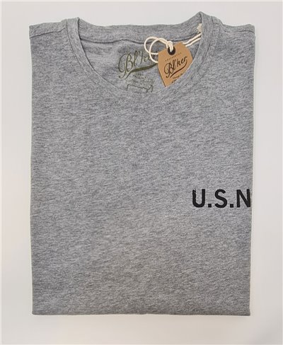 USN 2021 T-Shirt à Manches Courtes Homme Heather Grey