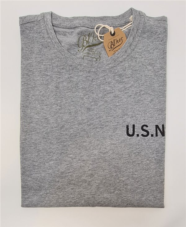 USN 2021 T-Shirt à Manches Courtes Homme Heather Grey