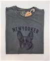 Herren Kurzarm T-Shirt NY Bulldog Faded Black