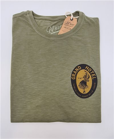 Grand Hotel Hawaii T-Shirt à Manches Courtes Homme Military Green