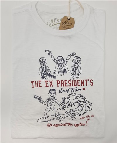 Herren Kurzarm T-Shirt Ex President White