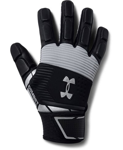 UA Combat - NFL Gants Football Américain Homme Black/White