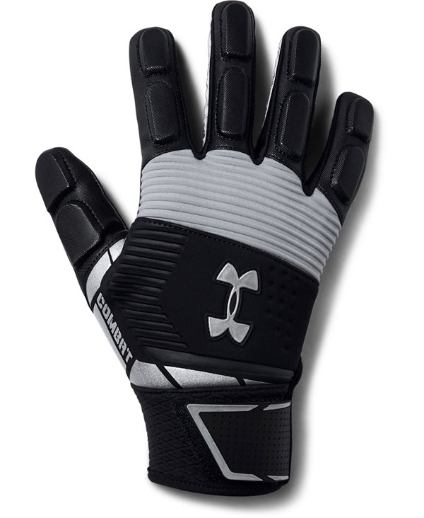 orden templar Oso polar Under Armour UA Combat - NFL Men's Football Gloves Black/White