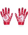 UA Blur Men's Football Gloves Red/Metallic Silver