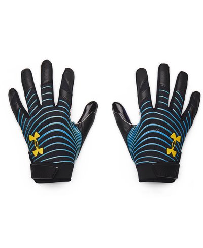 UA Blur LE Men's Football Gloves Black/Blue Circuit