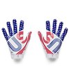 UA F7 Graphic Herren American Football Handschuhe White/Royal