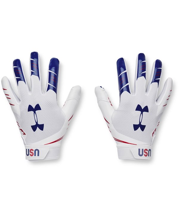 Under Armour UA F7 Graphic Guanti Football Americano Uomo White/Royal