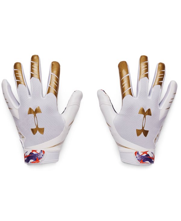gold under armour football gloves