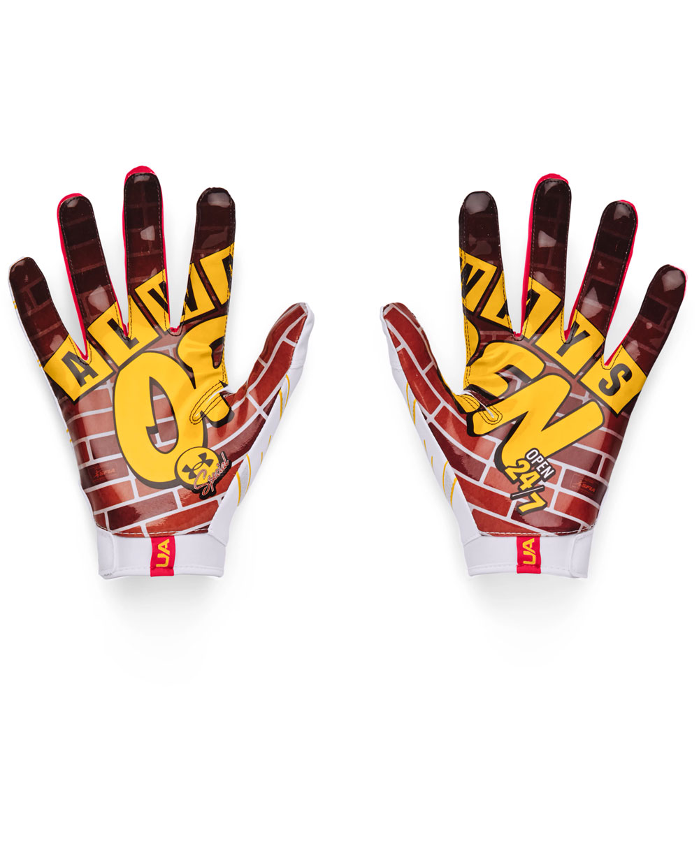 UA F7 Graphic Guanti Football Americano Uomo White/Black